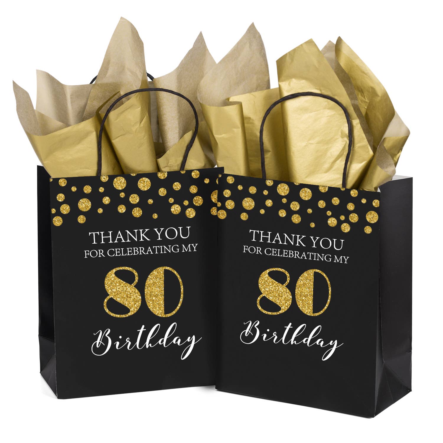 30 LARGE BLACK LAMINATED GLOSS GIFT BAGS ROPE HANDLE BIRTHDAY FAVOURS 22x10x27cm